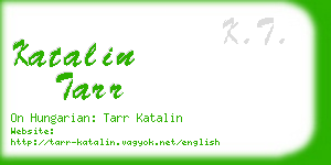 katalin tarr business card